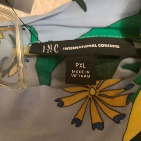 NWT𝅺international CONCEPTS WOMAN S/S FLORAL TIES BACK WOMAN BLOUSE SIZE US PXL‌ - Picture 2 of 13